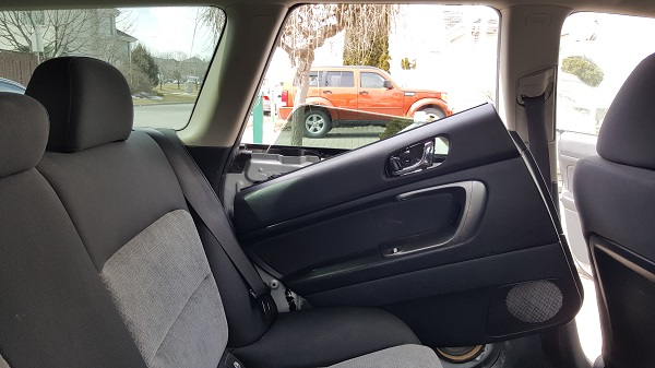 Car door jammed from the inside and the outside 